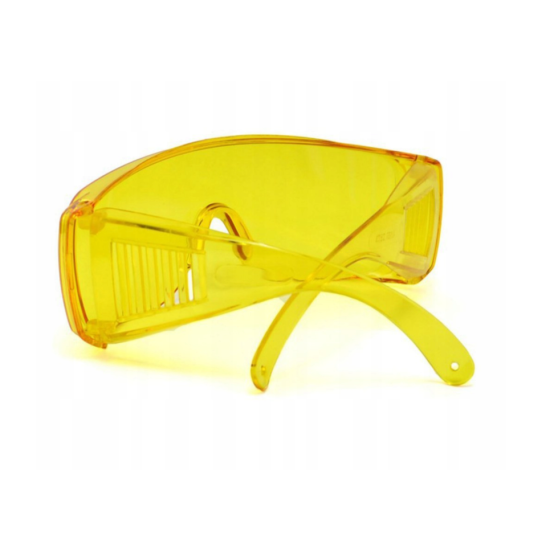 Okulary ochronne do lamp UV wzmacniające widoczność barwnika